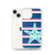 Sea Green Starfish on Blue and Pink Stripes Case for iPhone®