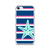 Sea Green Starfish on Blue and Pink Stripes Case for iPhone®