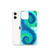 Blue and Green Spiral Tie Dye Case for iPhone®