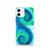 Blue and Green Spiral Tie Dye Case for iPhone®