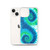 Blue and Green Spiral Tie Dye Case for iPhone®