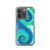 Blue and Green Spiral Tie Dye Case for iPhone®