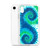 Blue and Green Spiral Tie Dye Case for iPhone®