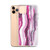 Pink and White Striped Marble Case for iPhone®