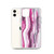 Pink and White Striped Marble Case for iPhone®