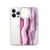 Pink and White Striped Marble Case for iPhone®