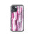 Pink and White Striped Marble Case for iPhone®