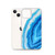 Blue and White Agate Clear Case for iPhone®