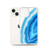 Blue and White Agate Clear Case for iPhone®