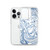 Blue and White Paint Siwrls Case for iPhone®