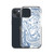 Blue and White Paint Siwrls Case for iPhone®