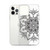 Circular Black Henna Clear Design Case for iPhone®