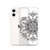 Circular Black Henna Clear Design Case for iPhone®