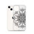 Circular Black Henna Clear Design Case for iPhone®