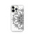 Black Circular Henna Design on White Case for iPhone®