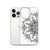 Black Circular Henna Design on White Case for iPhone®