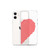 Scribble Heart (Right Side) Clear Case for iPhone®