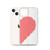 Scribble Heart (Right Side) Clear Case for iPhone®