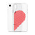 Scribble Heart (Right Side) Clear Case for iPhone®