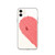 Scribble Heart (Left Side) Clear Case for iPhone® 