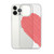 Scribble Heart (Left Side) Clear Case for iPhone® 