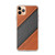 Tan and Black Diagonal Leather Stripes Case for iPhone®