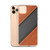 Tan and Black Diagonal Leather Stripes Case for iPhone®