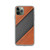 Tan and Black Diagonal Leather Stripes Case for iPhone®