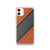 Tan and Black Diagonal Leather Stripes Case for iPhone®