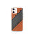 Tan and Black Diagonal Leather Stripes Case for iPhone®