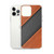 Tan and Black Diagonal Leather Stripes Case for iPhone®