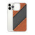 Tan and Black Diagonal Leather Stripes Case for iPhone®