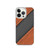 Tan and Black Diagonal Leather Stripes Case for iPhone®