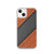 Tan and Black Diagonal Leather Stripes Case for iPhone®