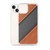 Tan and Black Diagonal Leather Stripes Case for iPhone®
