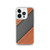 Tan and Black Diagonal Leather Stripes Case for iPhone®