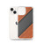 Tan and Black Diagonal Leather Stripes Case for iPhone®