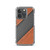 Tan and Black Diagonal Leather Stripes Case for iPhone®