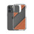 Tan and Black Diagonal Leather Stripes Case for iPhone®