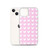 White Heart Pattern on Pink Case for iPhone®