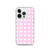 White Heart Pattern on Pink Case for iPhone®