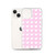 White Heart Pattern on Pink Case for iPhone®