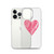 Red Scribble Heart Clear Case for iPhone®