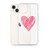 Red Scribble Heart Clear Case for iPhone®