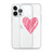 Red Scribble Heart Clear Case for iPhone®