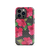 Pink Hibiscus on Black Dots Tough Case for iPhone®