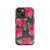 Pink Hibiscus on Black Dots Tough Case for iPhone®