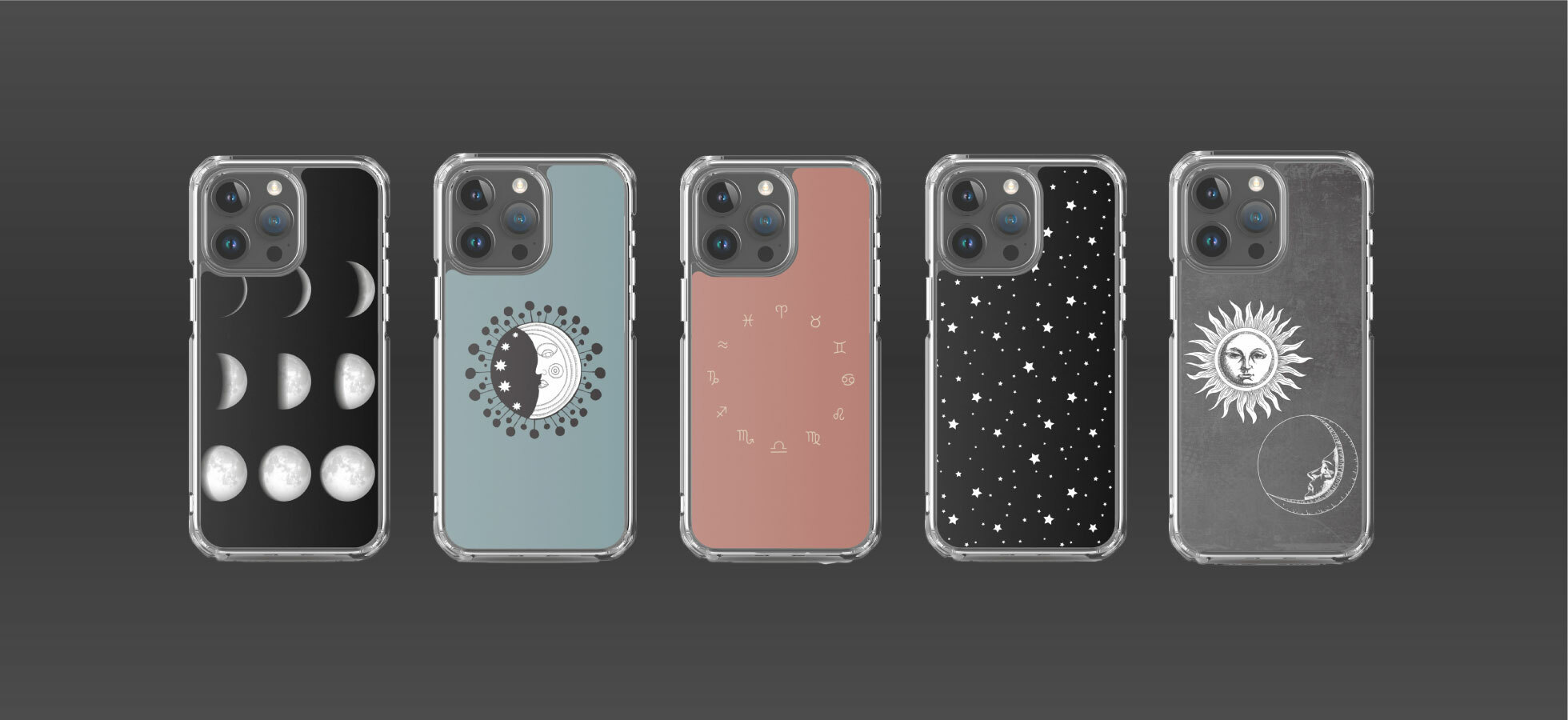 Sun, Moon and Sky Phone Case Designs