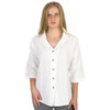 Mirage Cotton Seersucker 3 Qtr Sleeve Blouse (544) WHITE