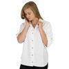 Crinkle Cotton Half-Sleeve Tab Shirt (370) White